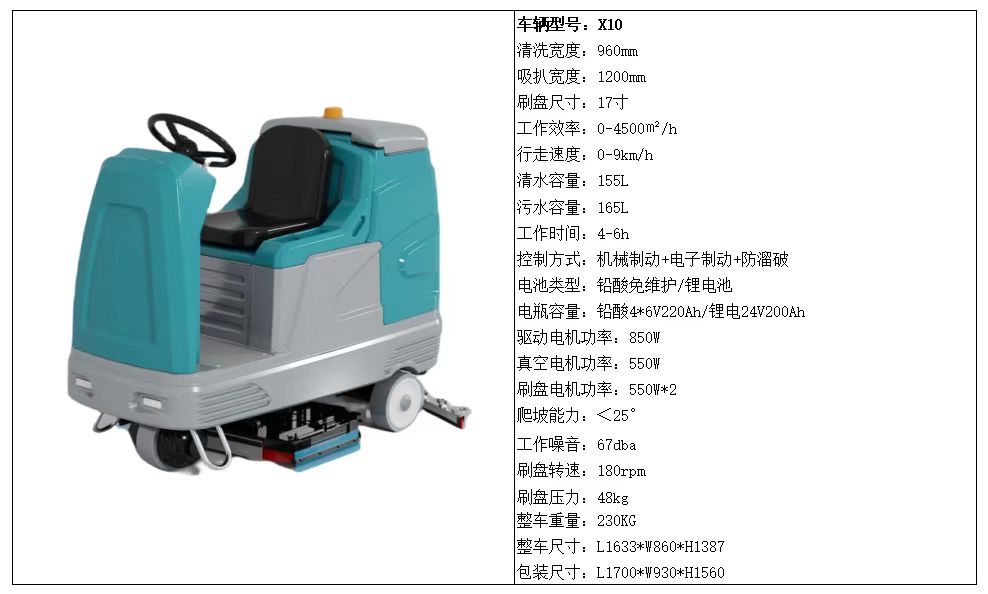 X10大驾驶洗地机